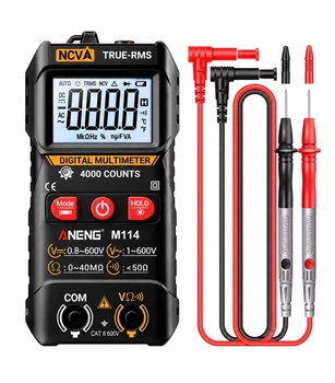 Цифровий міні мультиметр тестер-вольтметр ANENG High Precision М114 чорний