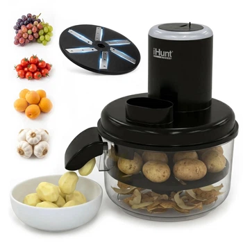 Беспроводная овощечистка iHunt Bro peeling machine для фруктов и овощей, 6 лезвий из нержавеющей стали, 50 Вт, аккумулятор 1300 мАч, черная