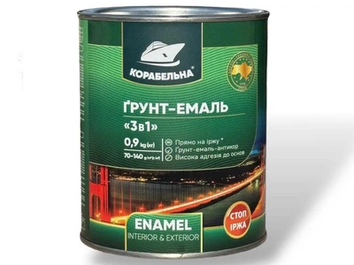 Грунт-эмаль 3 в 1 Корабельная 0,9 кг серая
