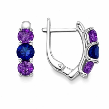 Сережки срібні Фантазія з фіанітами Silver Style (200630.50 sku:2300103205394)