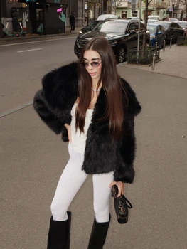 Шуба укороченная - Classyme - XS - Черный - (22sh)