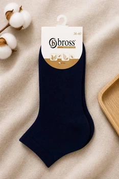 Низкие женские носки Bross р 36-40 арт 10753 Синие
