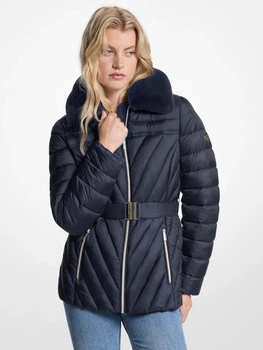 Куртка демісезонна з капюшоном жіноча Michael Kors 697101430 S Синя (1159865243)