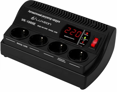 Стабилизатор напряжения релейный Luxeon VK-1000E – фото, отзывы