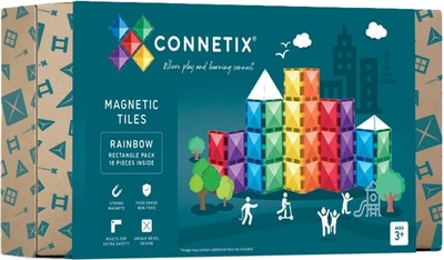 Магнітний конструктор Connetix Rainbow Rectangle Pack 18 елементів CT-R-00018-RE (0850036293286)