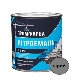 Нитроэмаль НЦ-132 ПРОМФАРБА серая 2.0кг 2.1л