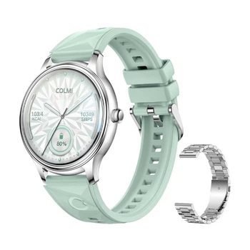 Смарт-часы Colmi L28 Silver-Green со стальным ремешком (L28)