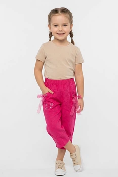 Штаны детские для девочки розового цвета Fashion рост 122 (215783)