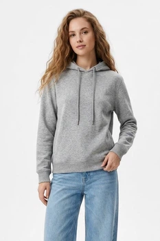 Кофта женская однотонная светло-серого цвета Fashion размер 44-48 (216024)