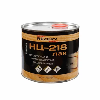 Лак нитроцелюлозный мебельный НЦ-218 Khimrezerv PRO глянцевый 0.8кг 860мл