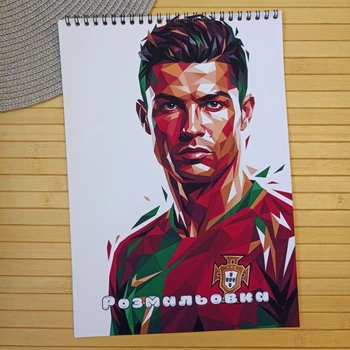 Раскраска Криштиану Роналду Cristiano Ronaldo А4 (29924)