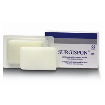 Серветка гемостатична желатинова хірургічна стерильна SURGISPON® СТАНДАРТ 80x50x01мм