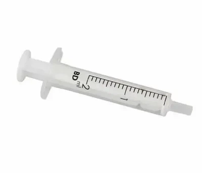 Шприц BD 2 мл 2-компонентный Discardit с одной иглой 23G (0.6х25 мм), конус Луер