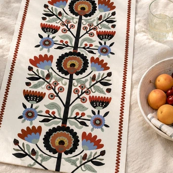 Серветка велика на стіл, для кошика, пікника Кольоровий цвіт