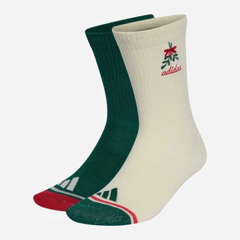 Набор мужских носков высоких хлопковых Adidas XMAS SOCK KS5513 43-45 (L) 2 пары Зеленый (4067907121135)