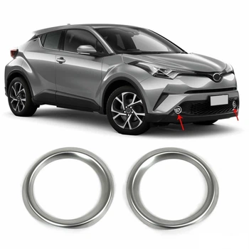 Накладки хромированные на противотуманные фары (2шт) Toyota C-HR 2016-, OmsaLine, 7028103