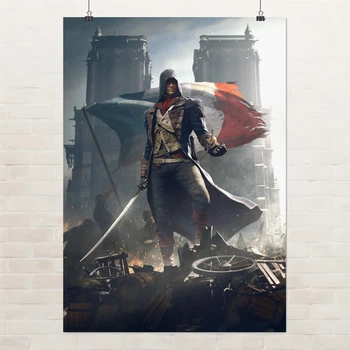 Постер Кредо ассасина: Единство, Assassin's Creed: Unity, декор в комнату геймера, A3 42×30 см (id0703)