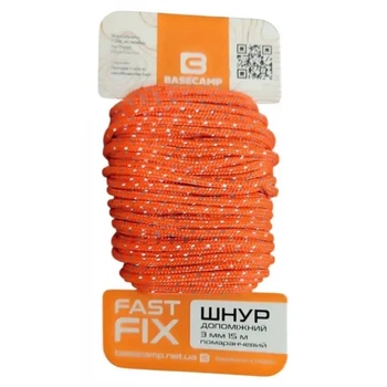 Шнур вспомогательный Base Camp Whipcord 3 мм 15 м Orange (1033-BCP 66320)