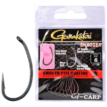 Крючок карповый Gamakatsu G-Carp Snagger №8 (10шт/уп) black