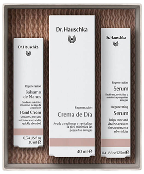Zestaw kosmetyków pielęgnacyjnych Dr Hauschka Regenerating Krem do twarzy na dzień 40 ml + Serum do twarzy 12.5 ml + Krem do rąk 10 ml (4020829113572)