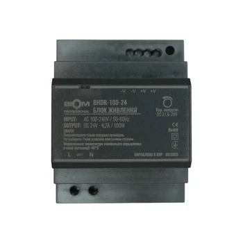 Блок живлення Biom Professional 100W 24V 4.2A на DIN-рейку BHDR-100-24