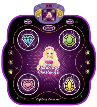 Interaktywna muzyczna mata taneczna LEAN Toys z Bluetooth wyświetlaczem LED i 9 poziomami trudności (28733) (5905991087151)
