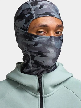Балаклава Nike Pro Hyperwarm Ski Mask Hood Grey Camo, Термобалаклава для Спорта (Бег, Футбол, Велоспорт), Унисекс