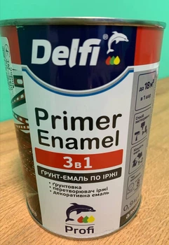 Грунт-емаль Delfi 3в1 Чорна 0,9 кг