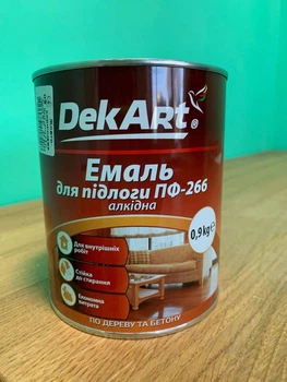 Краска DekArt ПФ-266 желто-коричневая 0,9 кг