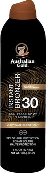 Spray przeciwsłoneczny do ciała Australian Gold Instant SPF30 z efektem brązującym 177 ml (54402731208)