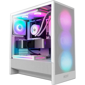 Корпус для ПК NZXT H5 Flow RGB Compact All White (CC-H52FW-R1)