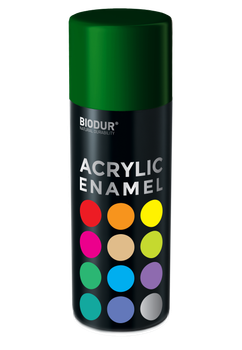 Эмаль аэрозольная акриловая Biodur Acrylic RAL 6005 темно-зеленая глянцевая 400 мл