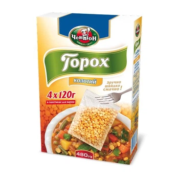 Горох колотый Чемпион в пакетиках для варки (4х120г) 480 г