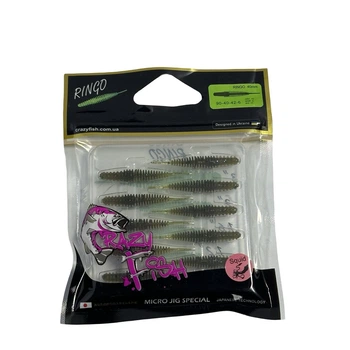 Приманка Crazy Fish Ringo 1.6" 90-40-42-6 вкус кальмар уп. (10шт),90-40-42-6