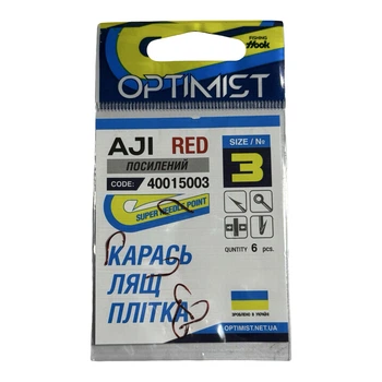 Гачок Optimist AJI Red (посилений) № 3,40015003