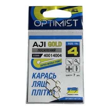 Гачок Optimist AJI Gold (посилений) № 4,40014004