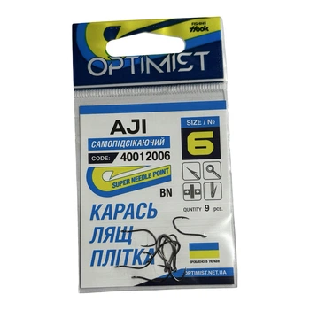 Гачок Optimist AJI (самопідсікаючий) BN № 6,40012006