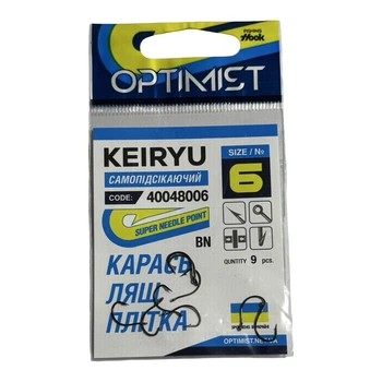 Гачок Optimist Keiryu (самопідсікаючий) BN № 6,40048006