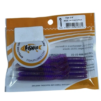 Силіконова приманка FishUp Vipo 2.8" (9pcs.), #016 - Lox/Green & Black,10062104