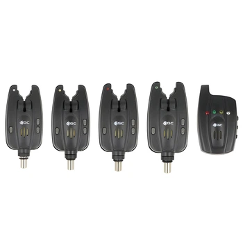 Набор карповых сигнализаторов Golden Catch Bite Alarm Set SN45 4+1 с пейджером гарантия,6534753