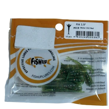 Силіконова приманка FishUp Flit 1.5" (10pcs.), #019 - Motor Oil/Red,10005214