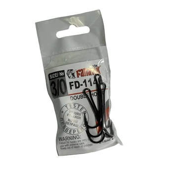 Крючок Fanatik FD-1140 №3/0 двойной 3шт.,FD-1140-3-0