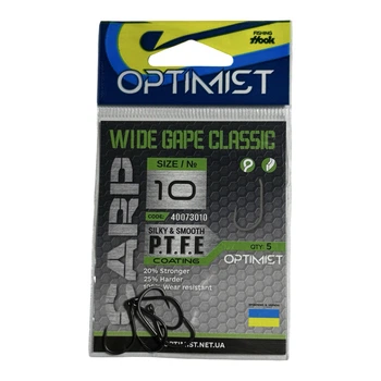 Крючок Optimist Wide gape classic Teflon №10,40073010