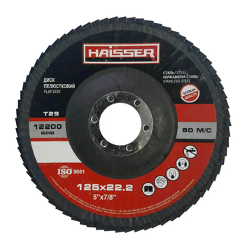 Диск лепестковый конический 125хх22,2 зернистость P40 Т29 HAISSER (5411702)