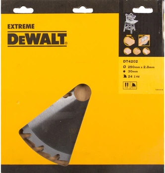 Пиляльний диск DeWalt 24T 250 x 30 мм DT4202-QZ (5035048057322)