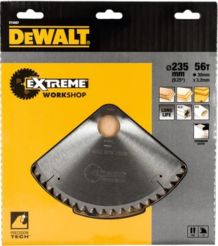 Пиляльний диск DeWalt Extreme Workshop 56T 235 x 30 мм DT4097-QZ (5035048057285)