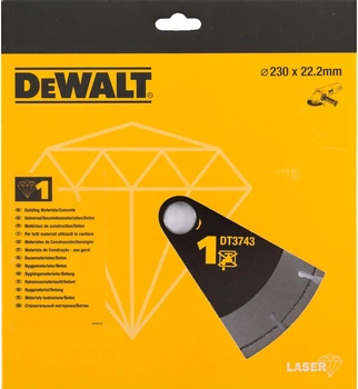 Tarcza diamentowa DeWalt Laser 230 x 22.23 x 2.4 mm DT3743-XJ (5035048058404)