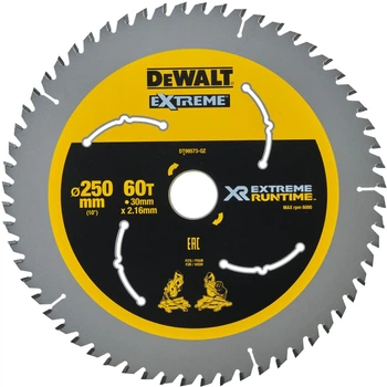 Пиляльний диск DeWalt Extreme Runtime 60T 250 x 30 мм DT99573-QZ (5035048542354)