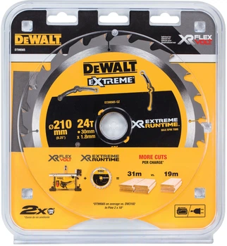 Пиляльний диск DeWalt Extreme Runtime 24T 210 x 30 мм DT99565-QZ (5035048542255)