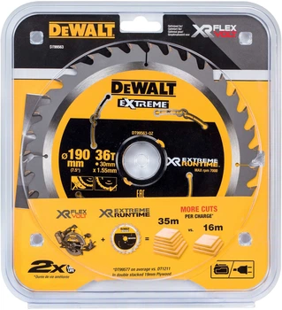 Пиляльний диск DeWalt Extreme Runtime 36T 190 x 30 мм DT99563-QZ (5035048542224)